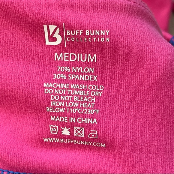 Buffbunny Sports Bra miami vice zip neon womens Pink (medium) workout gym bright - Picture 3 of 3